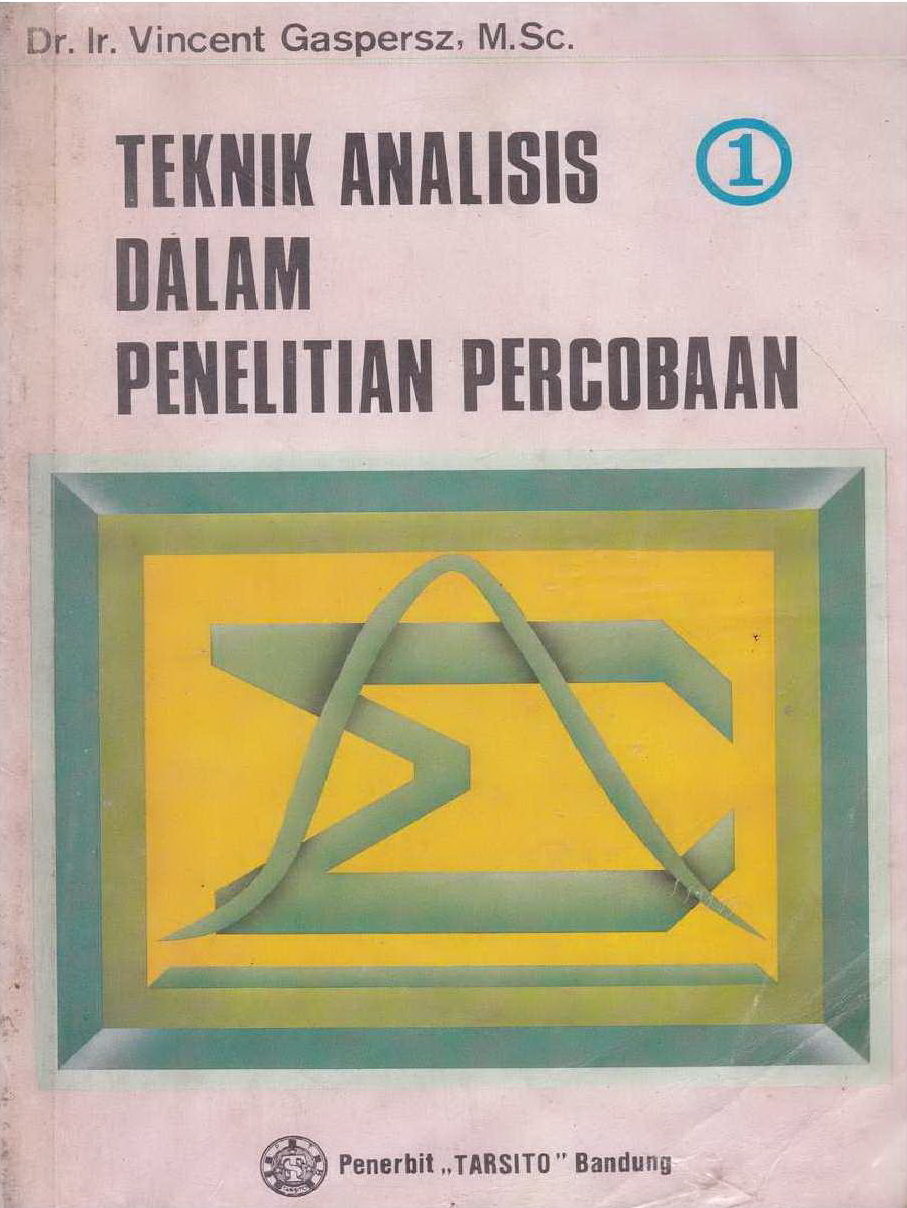 1991 Teknik Analisis Dalam Penelitian Percobaan 1 VG